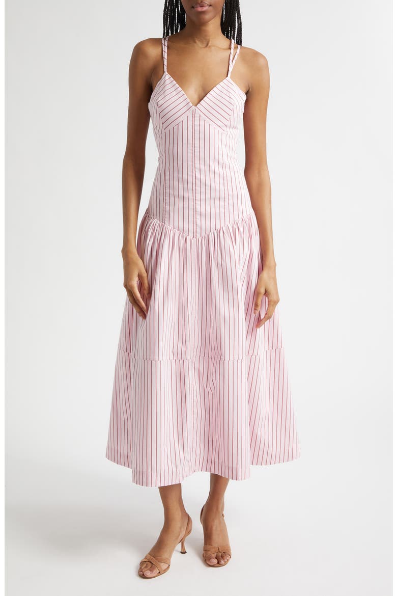 Dagna Strappy Lace Back Sleeveless Maxi Dress, Main, color, COTTON CANDY/ CRIMSON PLUM