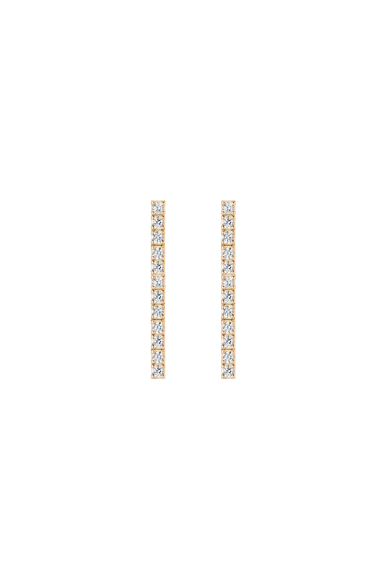 Lab Grown Sapphire Tennis Earrings, Main, color, Yellow Gold Vermeil