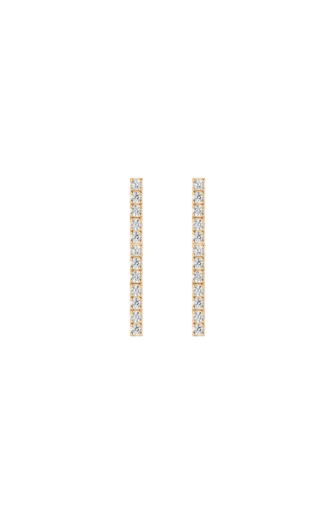 Lab Grown Sapphire Tennis Earrings