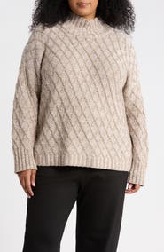 Eileen Fisher Turtleneck Organic Cotton Blend Sweater