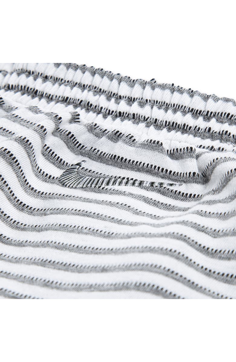 Nike Stripe Bodysuit & Shorts Set, Alternate, color, Carbon Heather