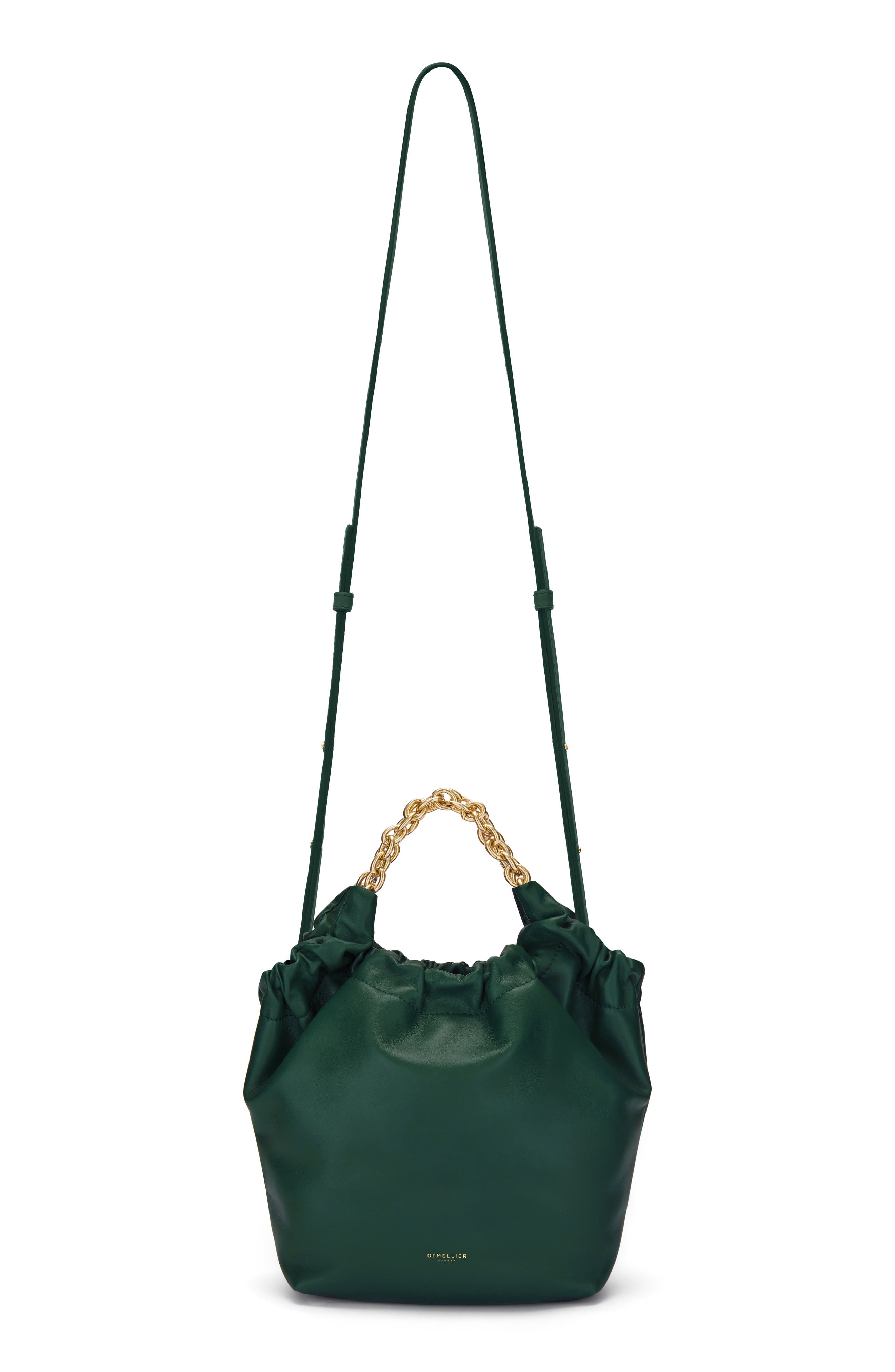 DeMellier Small Miami Leather Handbag, Alternate, color, Forest Green
