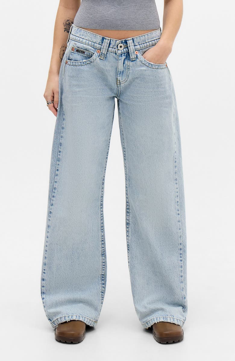 BDG Urban Outfitters Kayla Low Rider Wide Leg Jeans, Main, color, Bleach