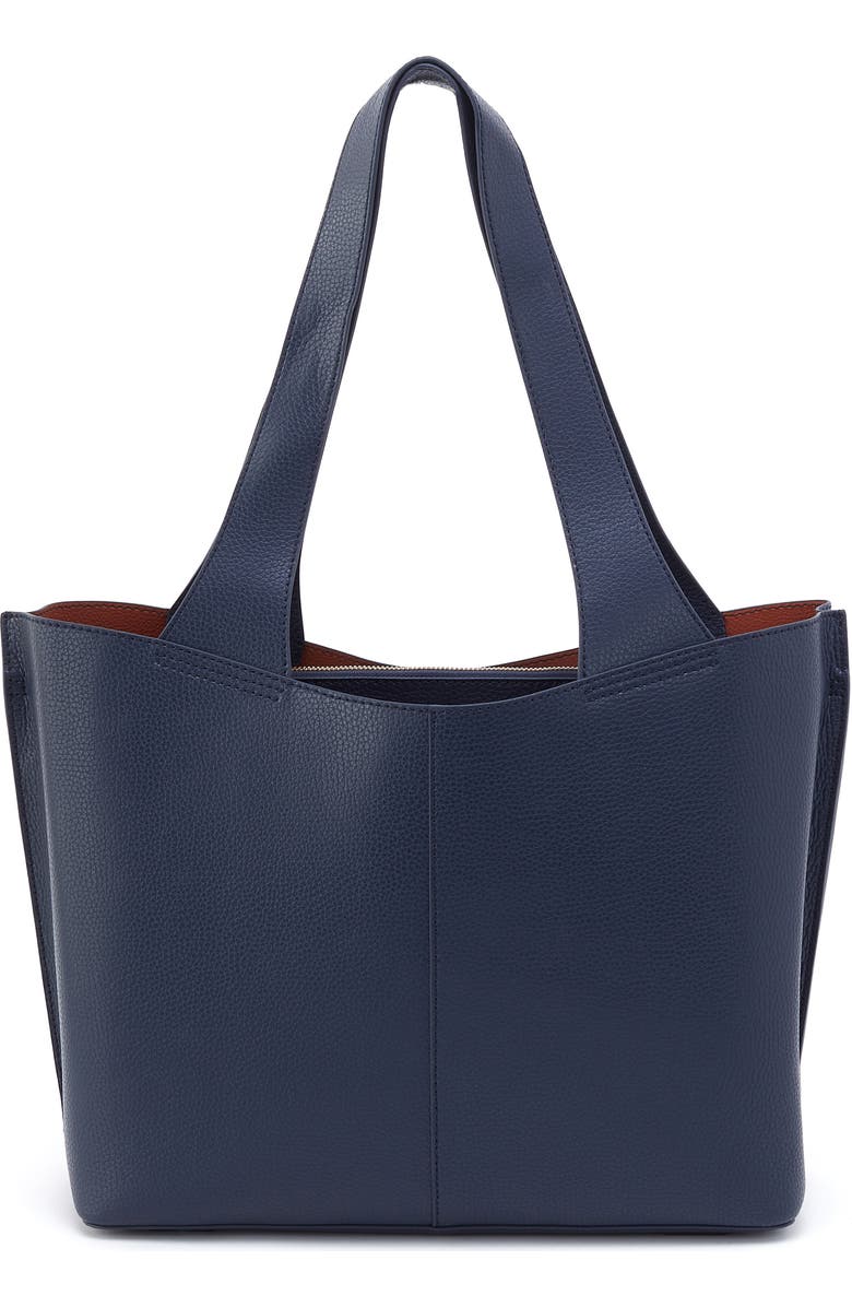 HOBO Vida Leather Tote, Main, color, Mood Indigo Coconut Shell