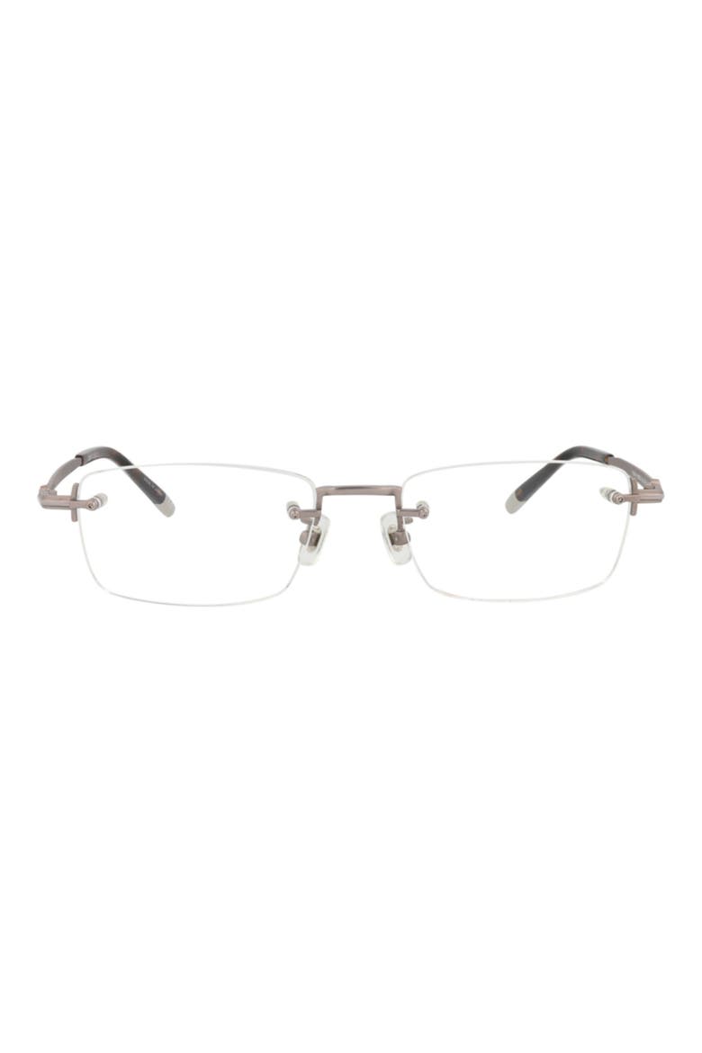 54mm Square Optical Glasses, Main, color, RUTHENIUM TRANSPARENT