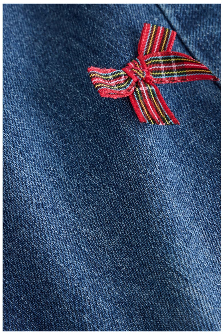 Kids' Bow Mom Jeans, Alternate, color, BLUE
