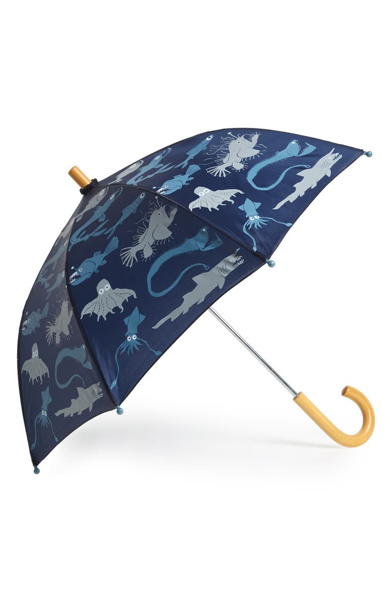 Hatley 'Deep Sea Creatures' Print Umbrella, Main, color, 