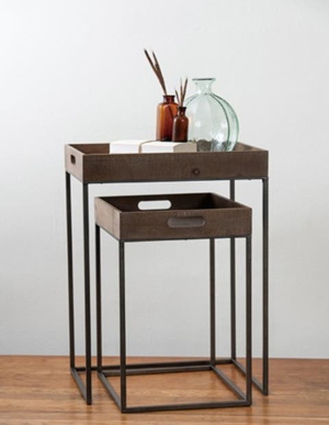 Square Tray Table Set of 2