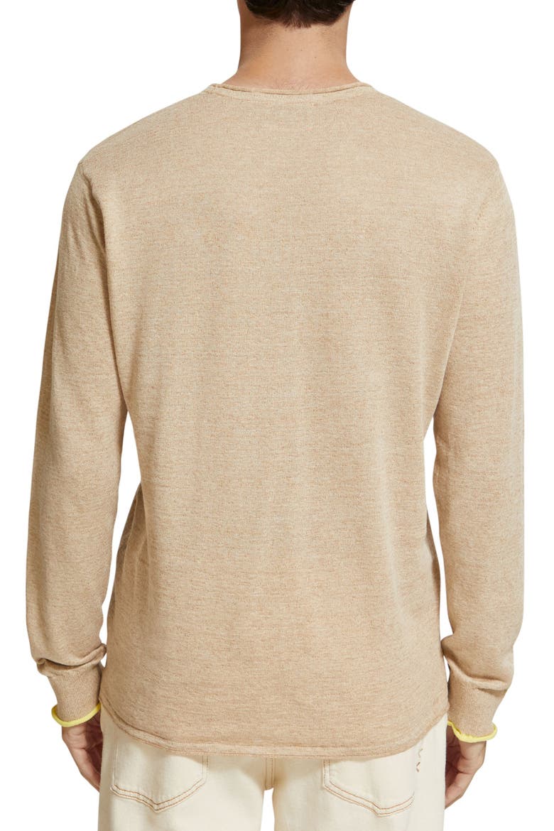Linen & Cotton Sweater, Alternate, color, MEDIUM BEIGE