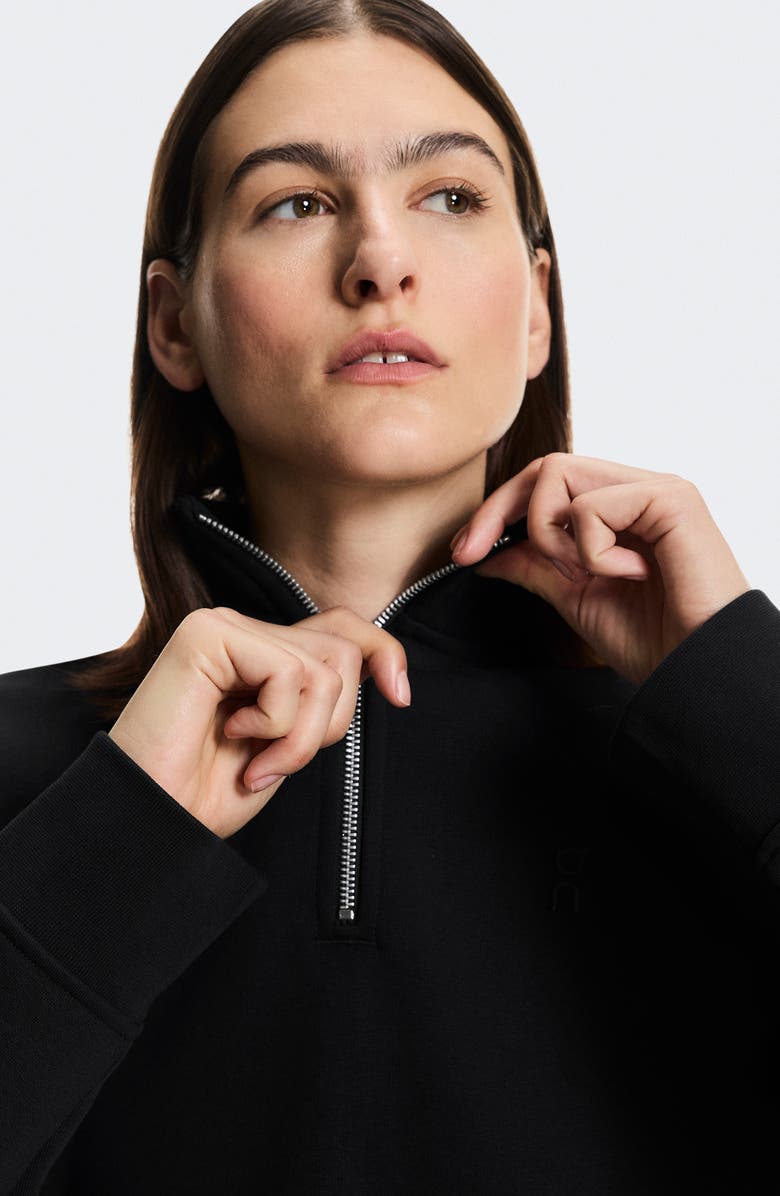 On Club Collective Quarter Zip Sweatshirt, Alternate, color, Black