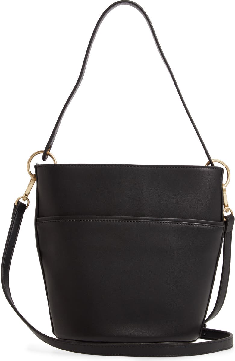 Sole Society Faux Leather Bucket Bag, Alternate, color,