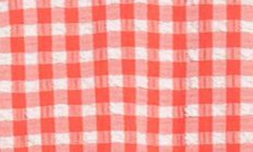 Bp. Gingham Seersucker Bikini Bottoms In White- Bittersweet Gingham