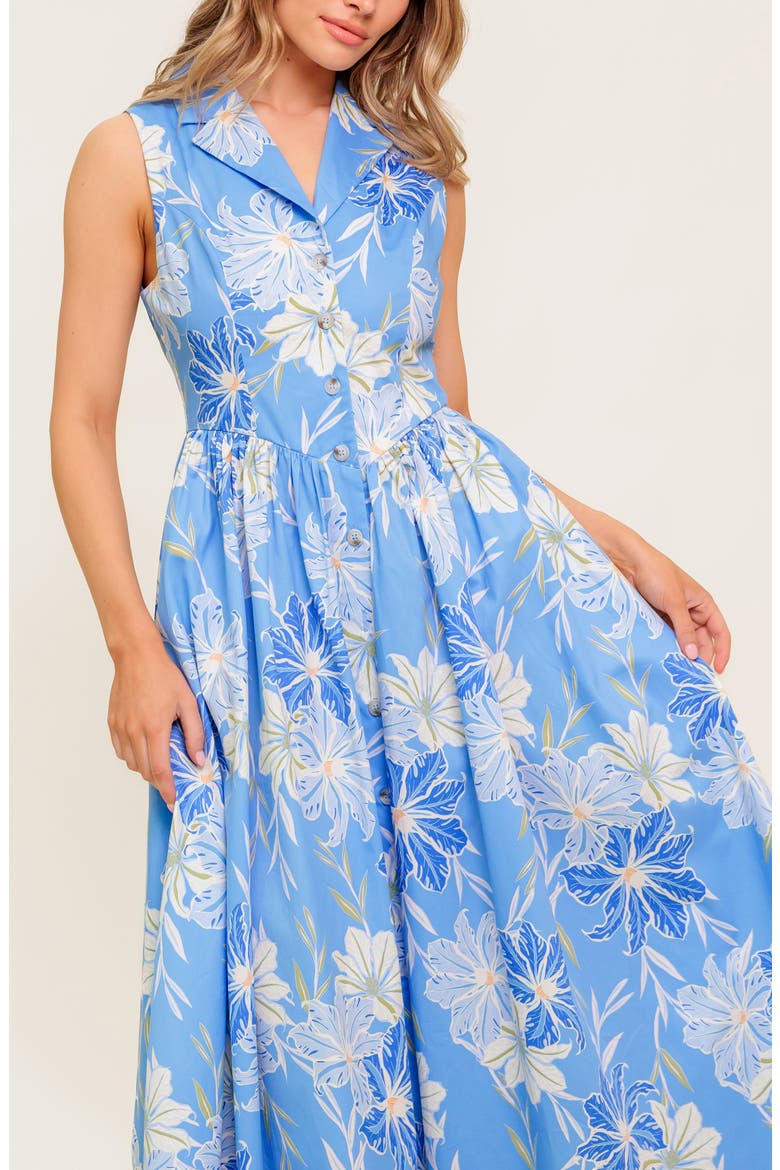 Print Shirtdress, Alternate, color, POWDER BLUE