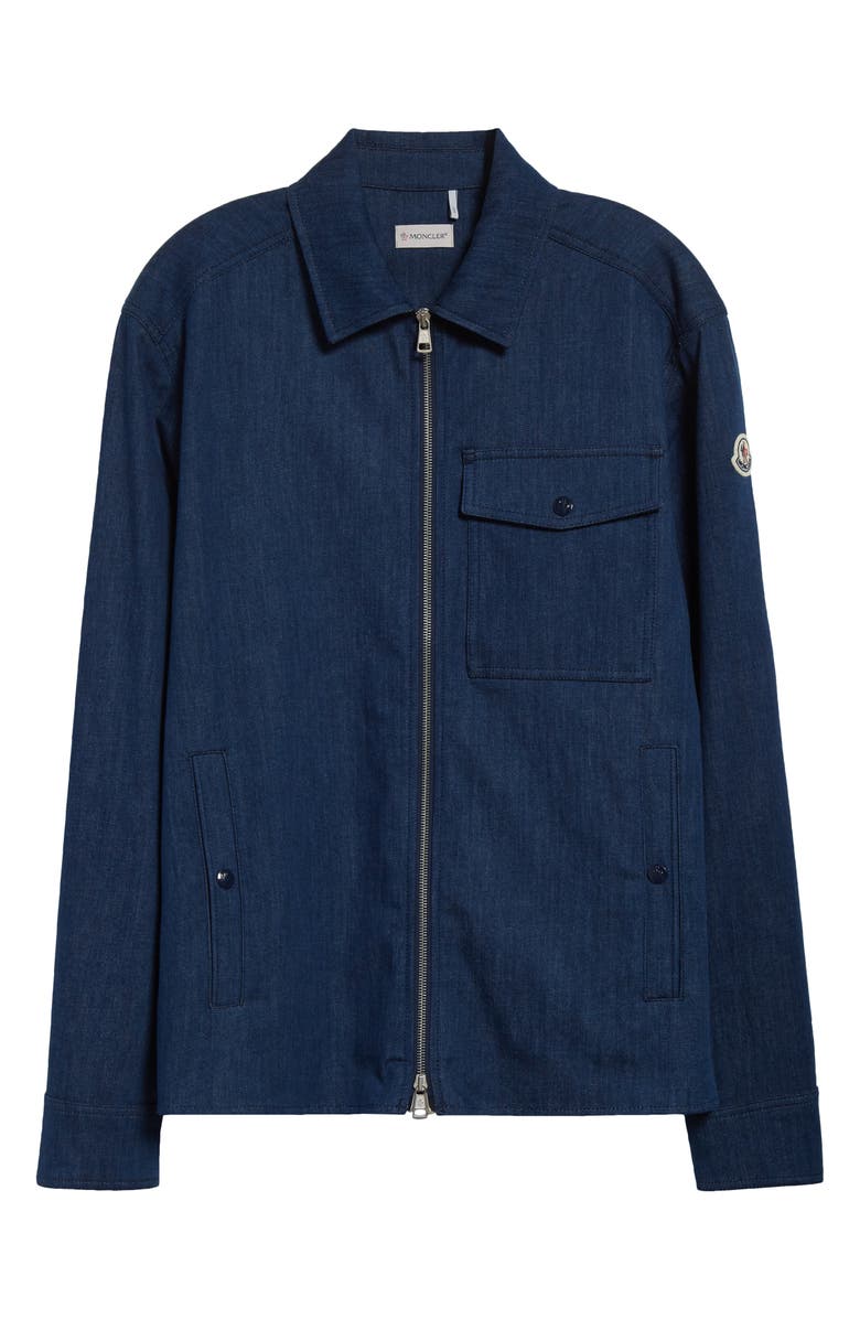 Moncler Denim Shirt Jacket, Alternate, color, 
