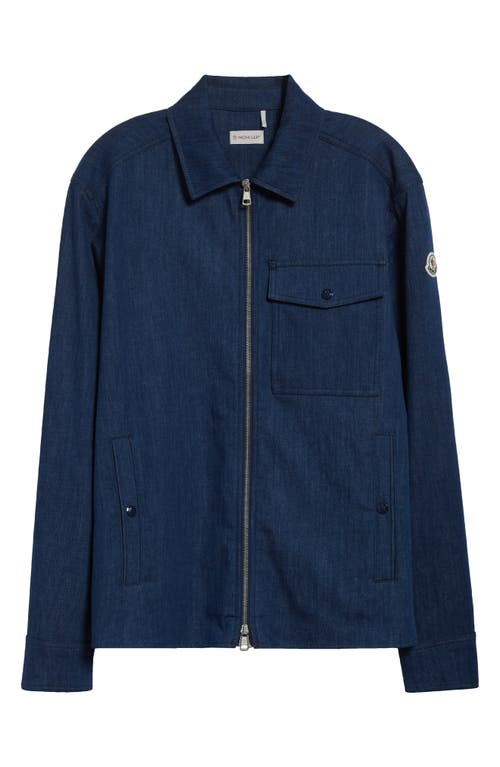 Moncler Zip-up Overshirt In Oceana
