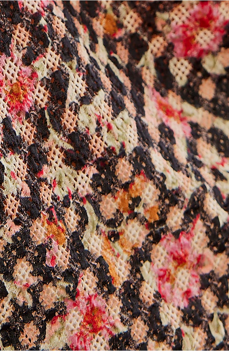 Free People Astra Floral Print Top, Alternate, color, Black Combo