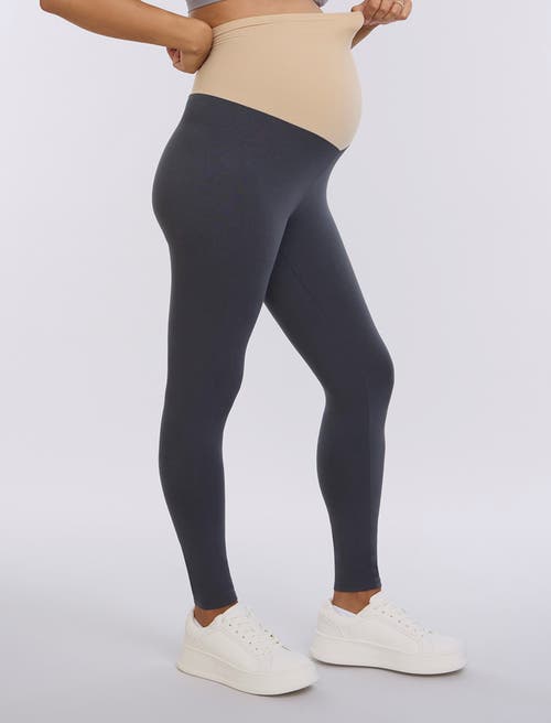 Motherhood Maternity Essential Stretch Secret Fit Over The Belly Maternity Leggings In Gray