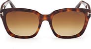 TOM FORD Haylay 53mm Square Sunglasses