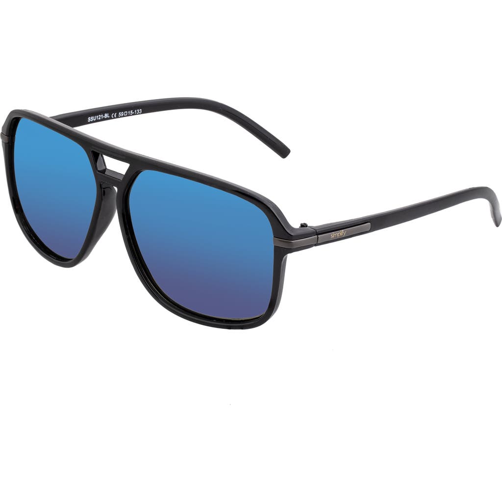 Simplify Reed Polarized Sunglasses In Black/blue