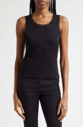 POSSE Roberta Lace Trim Cotton Tank