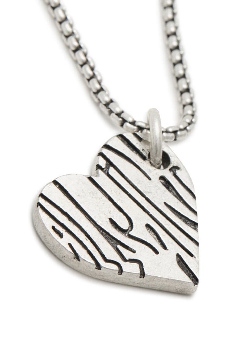 AllSaints Men's Heart Pendant Necklace, Alternate, color, 