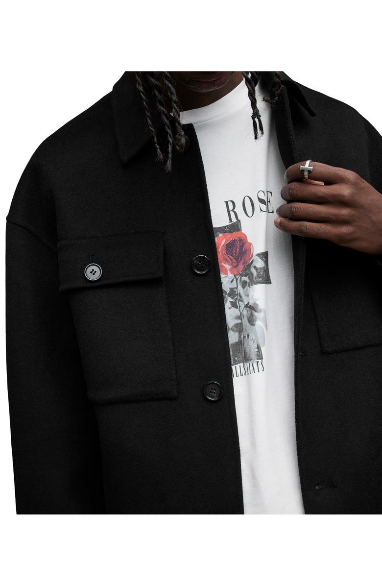 AllSaints Broderick Recycled Wool Blend Shirt Jacket, Alternate, color,