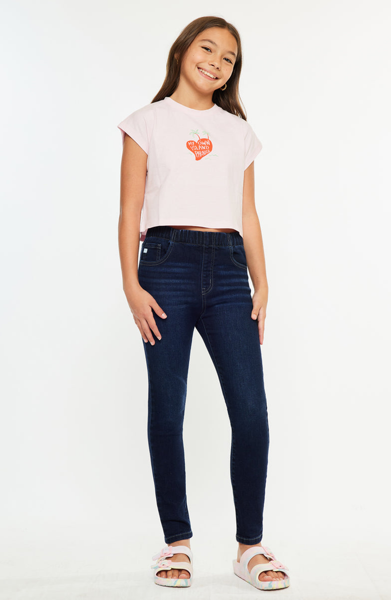 KanCan Crystal High Rise Ankle Skinny Jeans, Alternate, color, Dark Wash