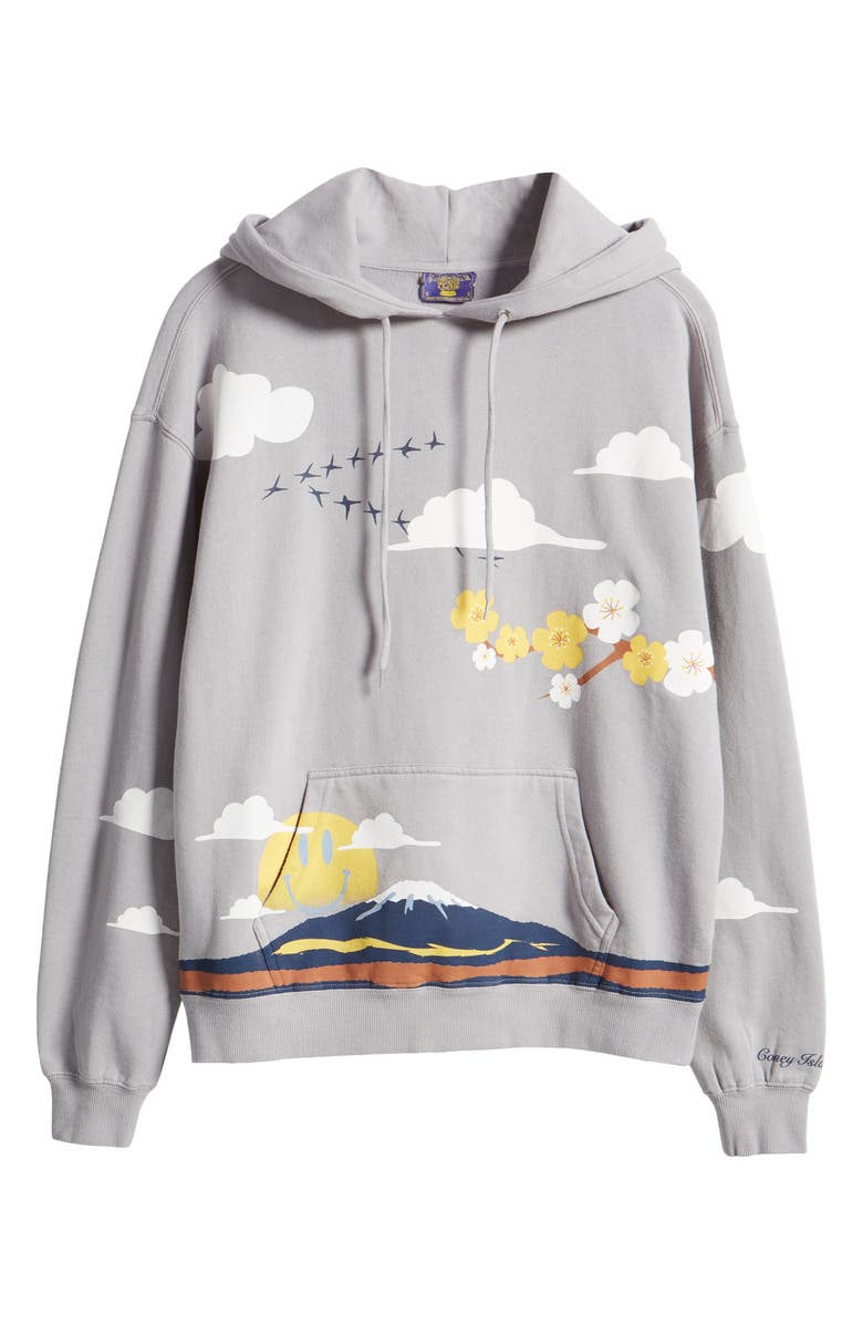 CONEY ISLAND PICNIC Mt. Smile Graphic Fleece Hoodie, Alternate, color,