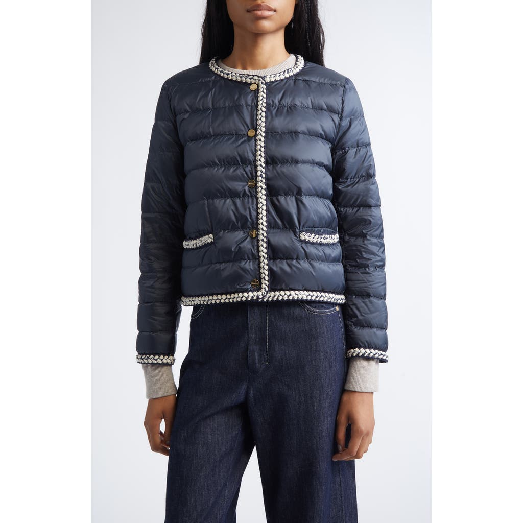 Max Mara The Cube Quilted Puffer Jacket In Blue