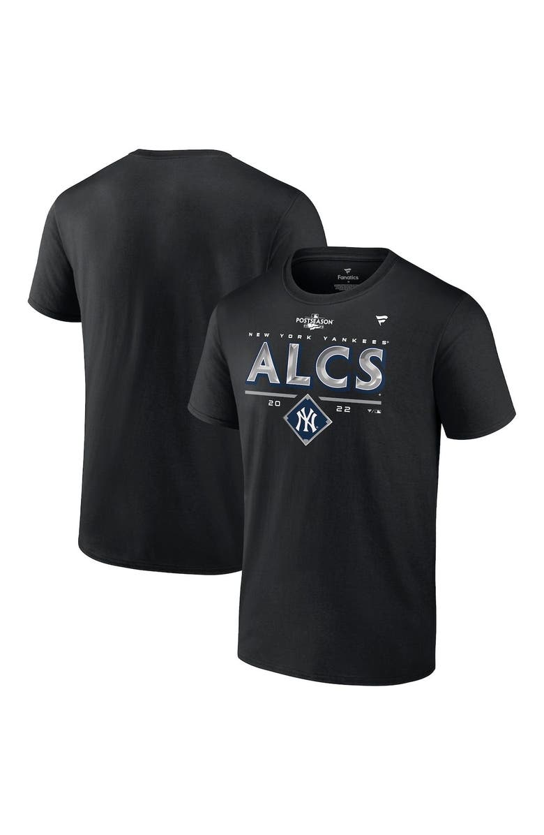 FANATICS Men's Fanatics Black New York Yankees 2022 Division Series Winner Locker Room T-Shirt, Main, color, 