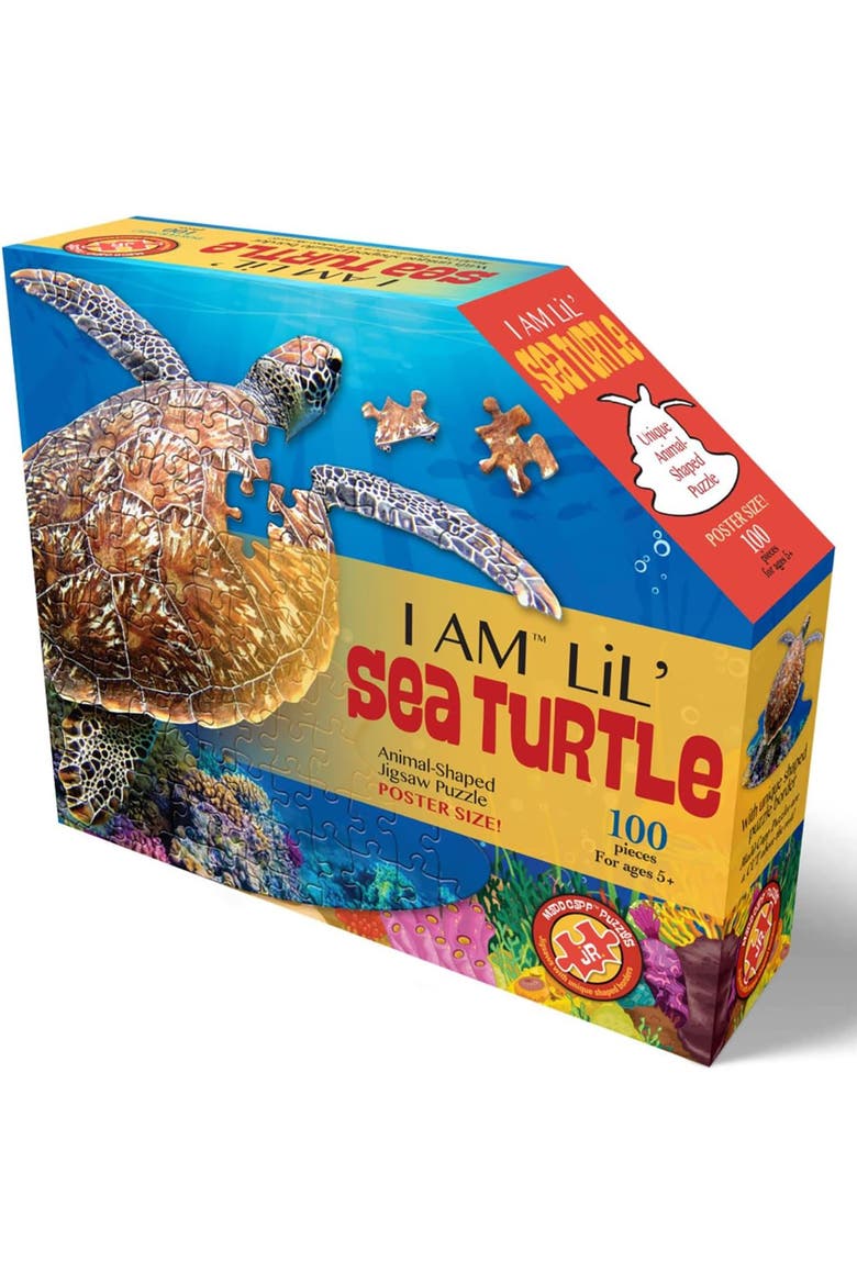 Lil SEA Turtle Jigsaw Puzzle, 100 Pieces, Alternate, color, Multicolored