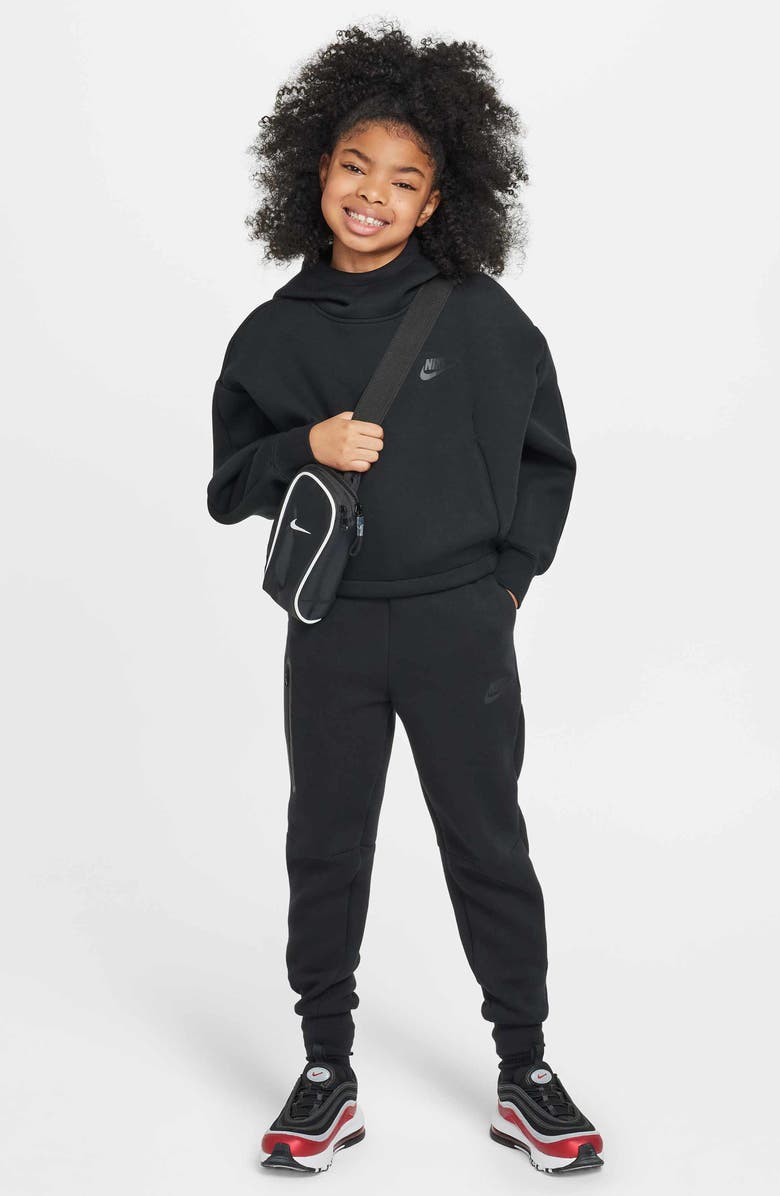 Nike Kids' Sportswear Tech Fleece Oversize Hoodie, Alternate, color, Black/ Black