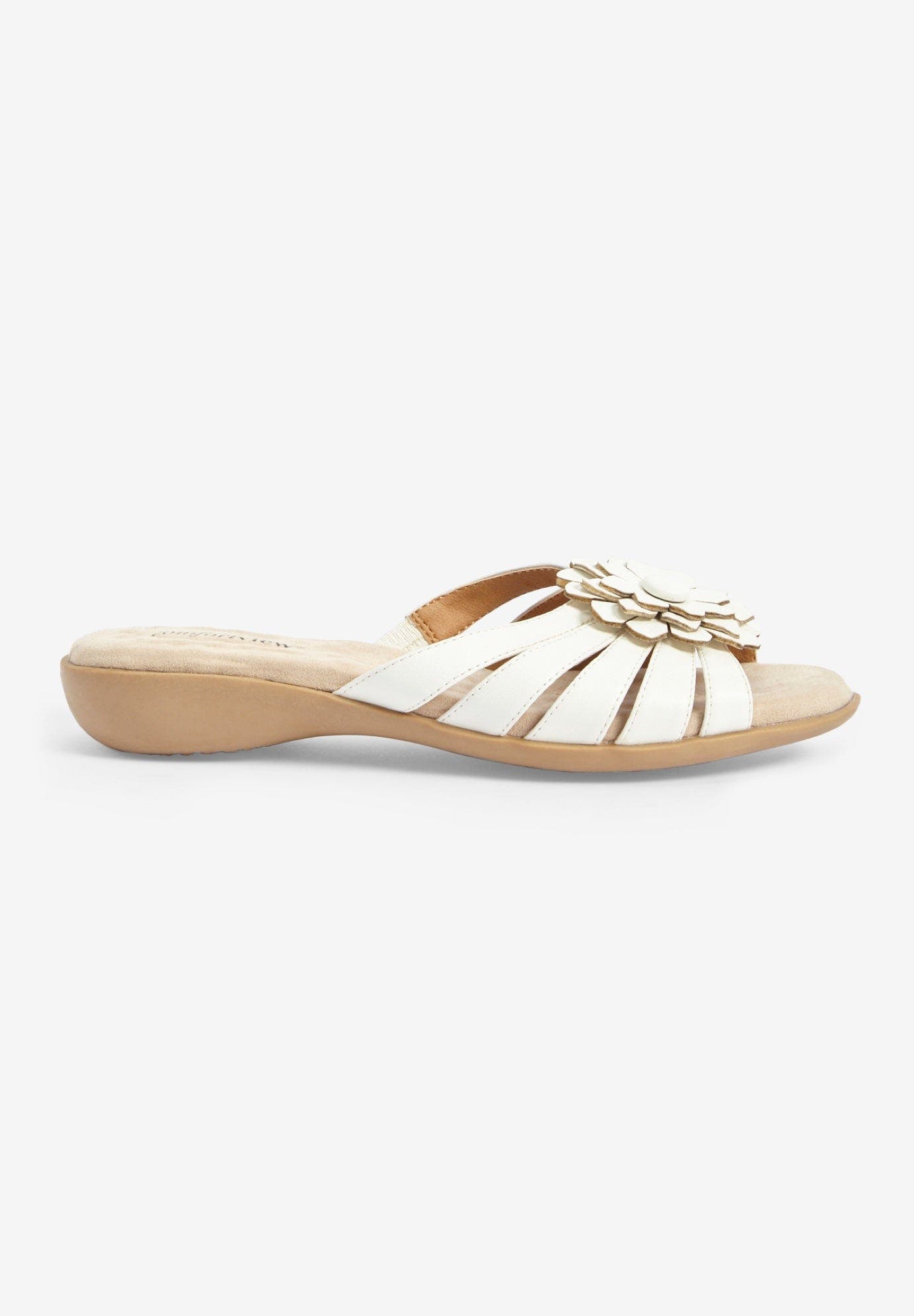 The Abigail Slip On Sandal, Alternate, color, WHITE