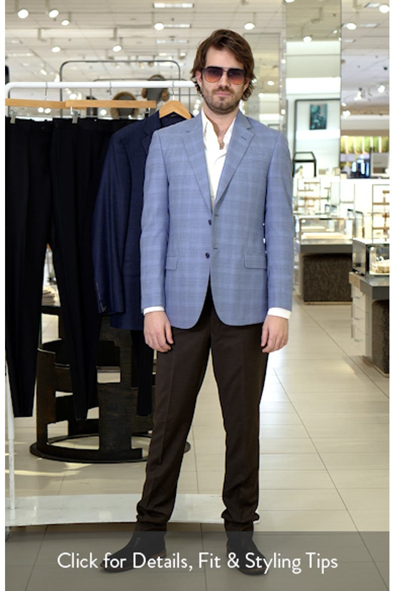 Pale Blue Check Virgin Wool Sport Coat video