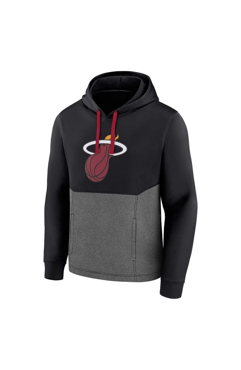 FANATICS Men's Fanatics Branded Black Miami Heat Winter Camp Pullover Hoodie, Alternate, color,