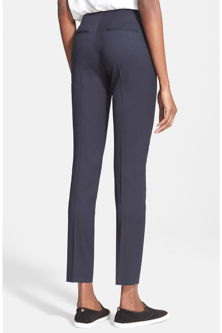 Slim Stretch Wool Ankle Pants, Alternate, color, NAVY