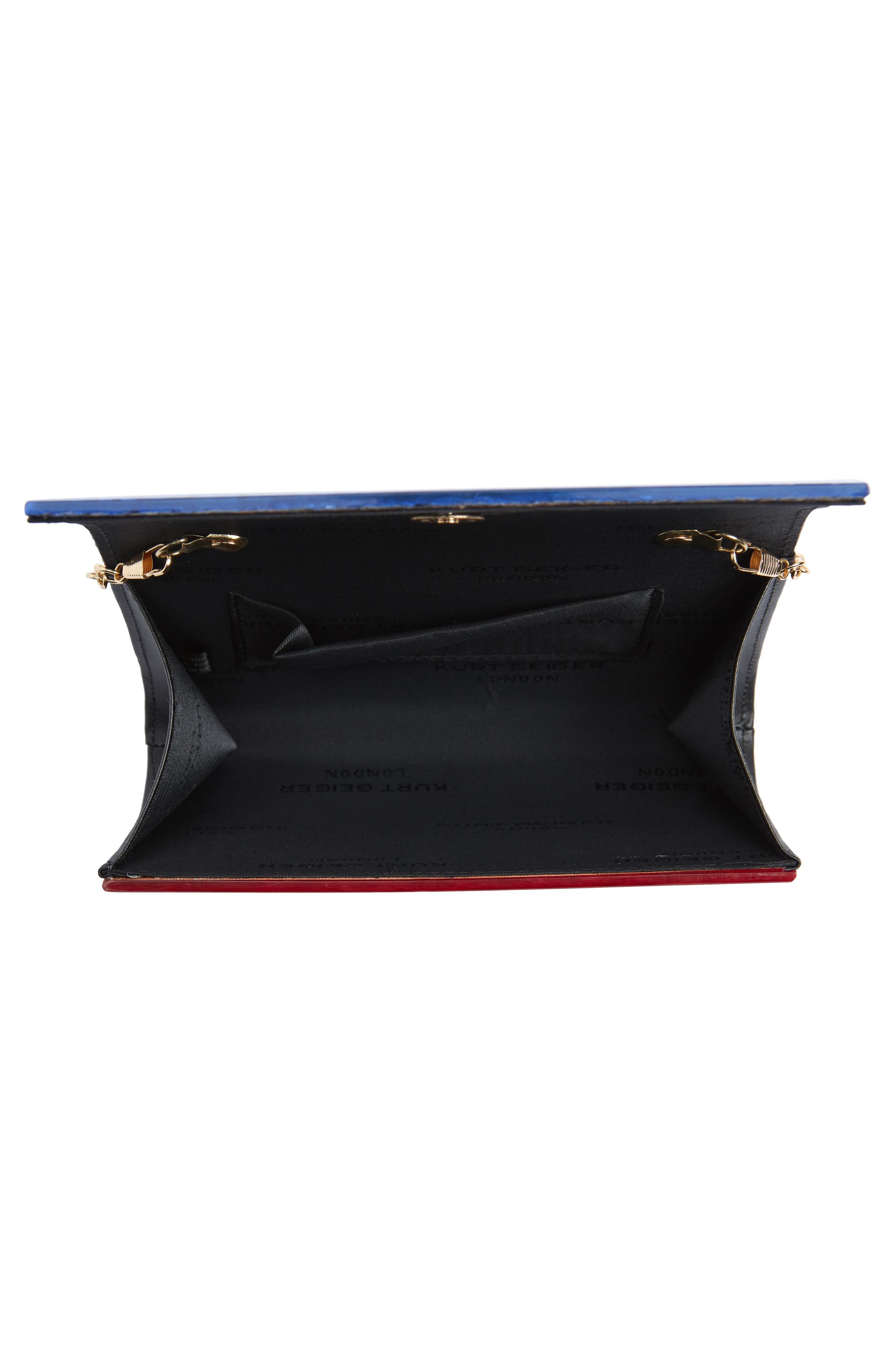 Kurt Geiger London Stripe Envelope Clutch, Alternate, color, 