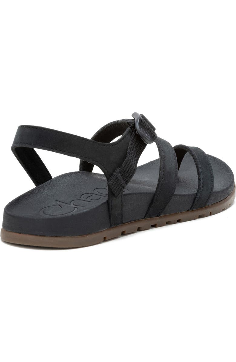 Chaco Lowdown Leather Sandal, Alternate, color, Black