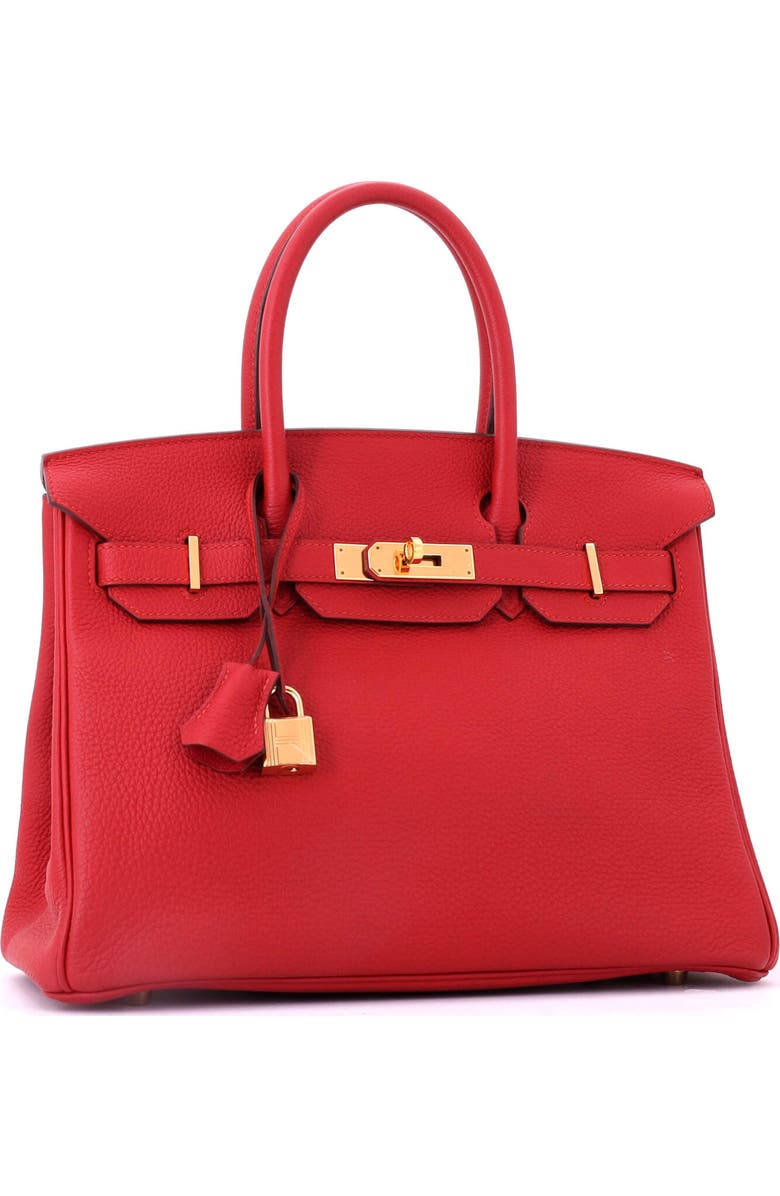 Pre-Owned Hermes Birkin Handbag Red Togo with Gold Hardware 30, Alternate, color, Vermillon