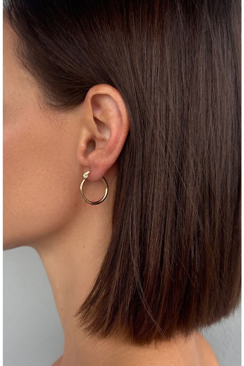 Set of 3 Hoop Earrings, Alternate, color, GOLD