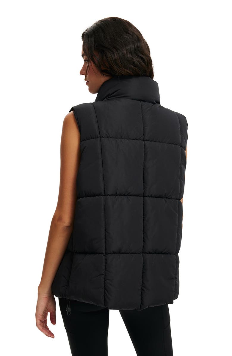 COTTON ON BODY Women's Active The Mother Puffer Quilted Vest, Alternate, color, Black