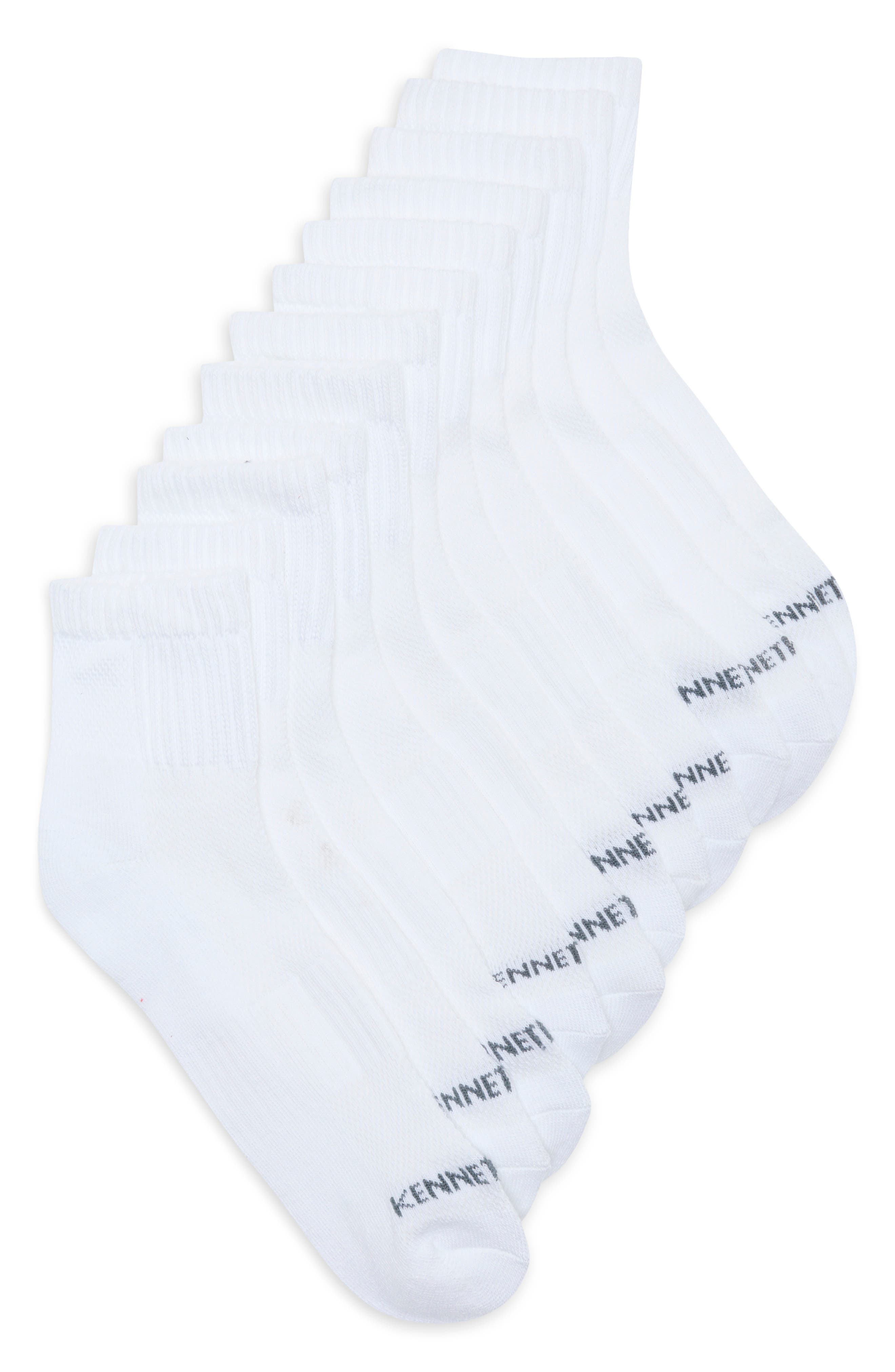Assorted 6-Pack Cushioned Quarter Crew Socks