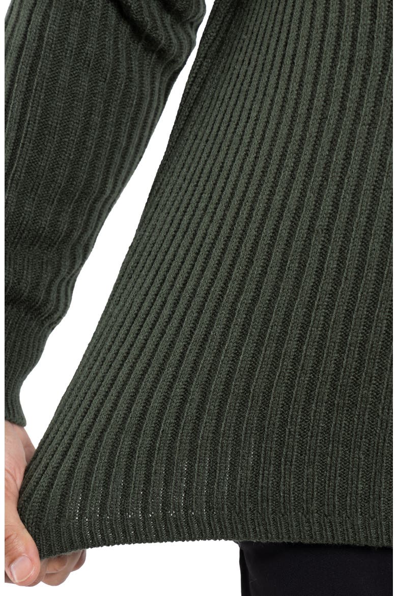 Rib Quarter Zip Sweater, Alternate, color, OLIVE