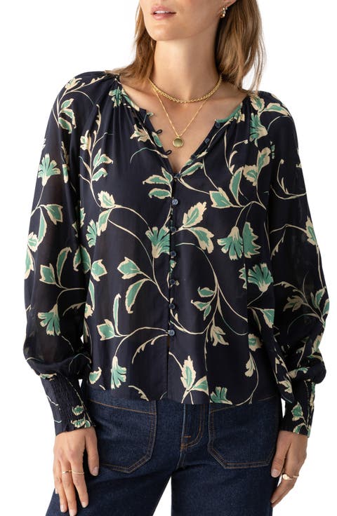 Garden Print Button-Up Shirt