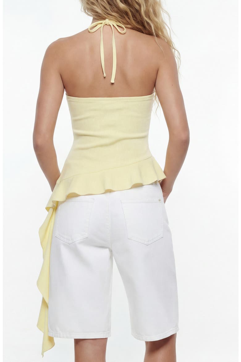 Beverly Halter Neck Top, Alternate, color, LT YELLOW