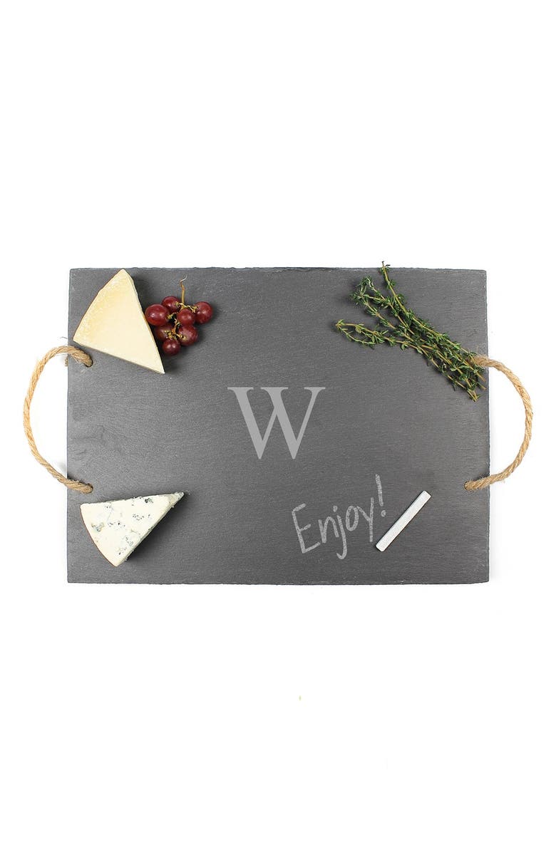 Cathy's Concepts Monogram Slate Serving Board, Alternate, color, 