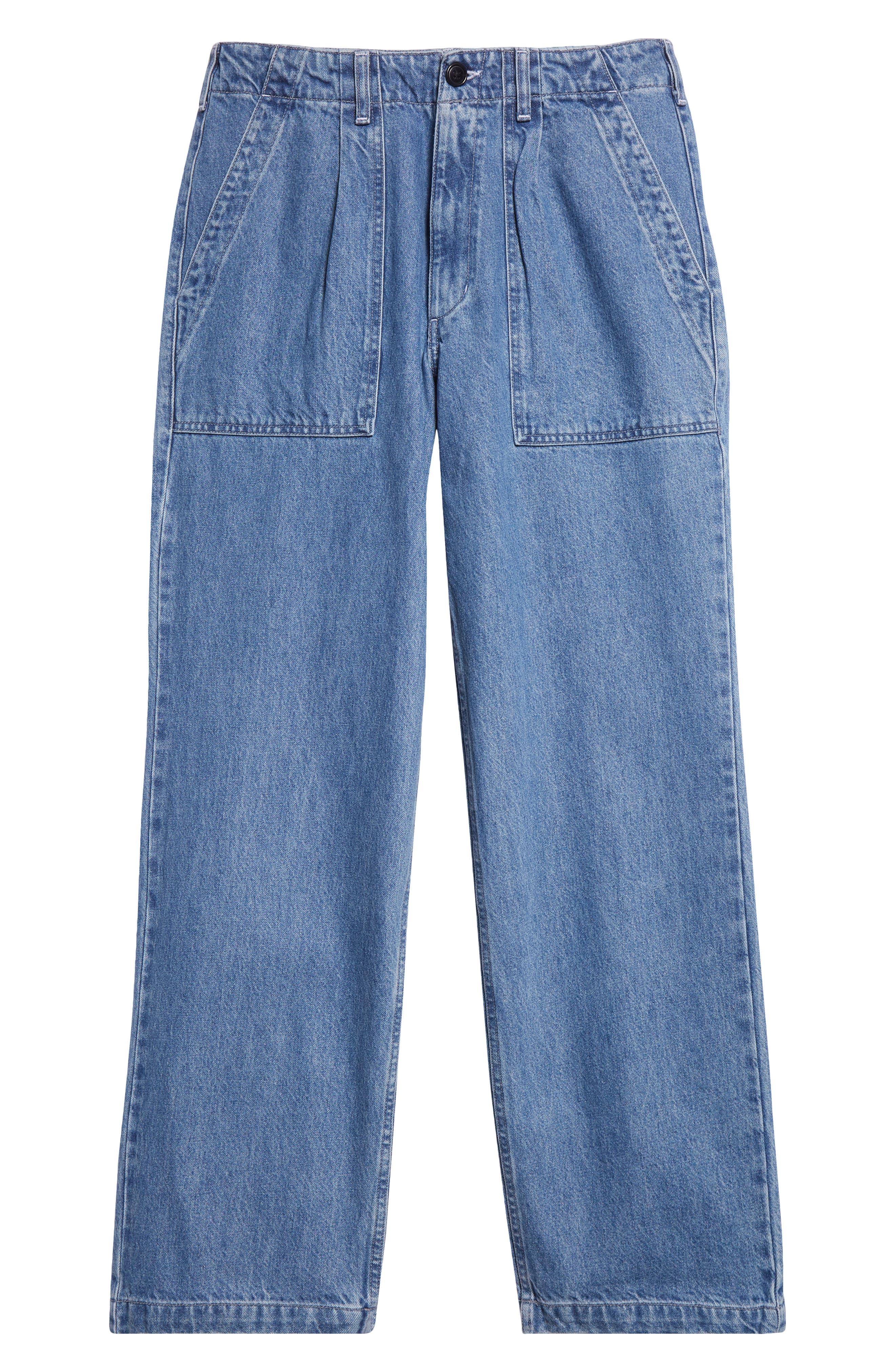 Noah Pleated Denim Fatigue Pants (Men) | Nordstrom