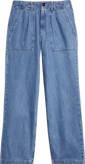 【BAON】23FW★ [BAONHAUS] Dictus pleated non-fade denim l sk Noah Pleated Denim Fatigue Pants | Nordstrom