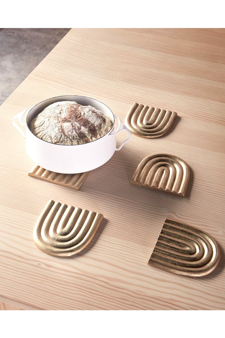 Rainbow Trivet, Alternate, color, Brushed Brass