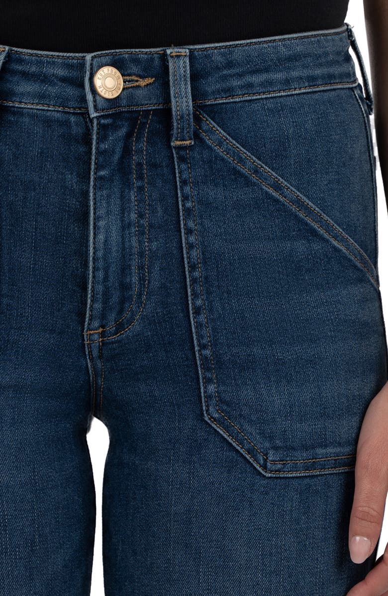 KUT from the Kloth Reese Ankle Slim Straight Leg Utility Jeans, Alternate, color, Intertwined